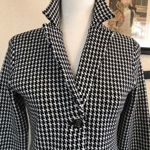 ❤️🇺🇸 Chaps KNIT BLAZER Houndstooth Small